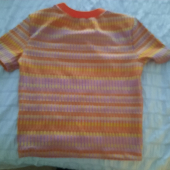 Zara Jacquard Knit Stretch Short  sleeve top - Picture 5 of 5